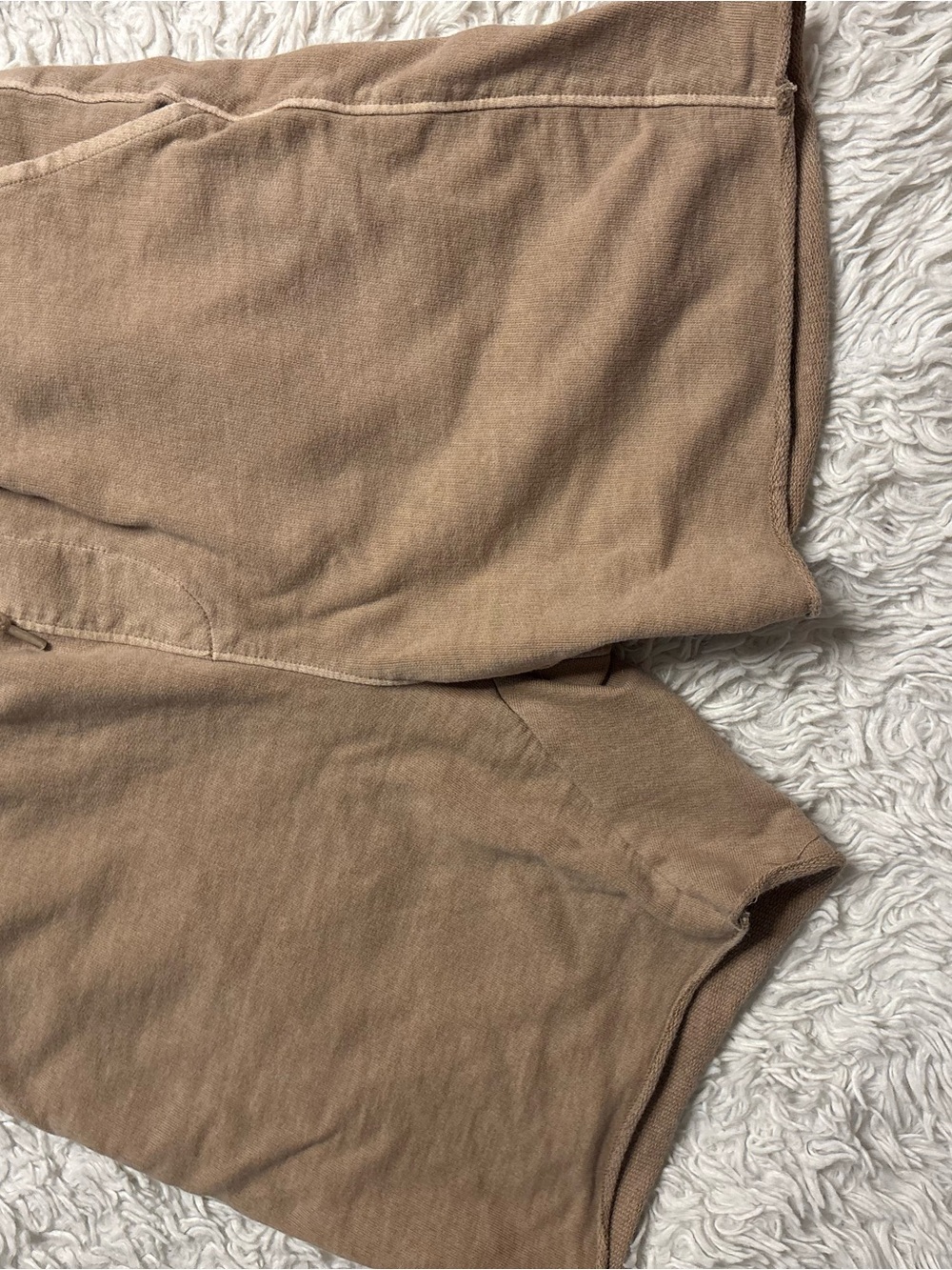 Casual Brown Sweatshirt Shorts